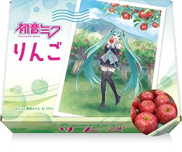 贈答用サンふじ3㎏「初音ミク」パッケージ(9～10玉入り)※1月発送