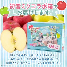サンふじ&王林 約3㎏ 「初音ミク、鏡音リン・レン」コラボ箱※2月発送